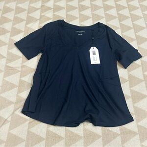 Universal standard penia easy tee shirt navy blue